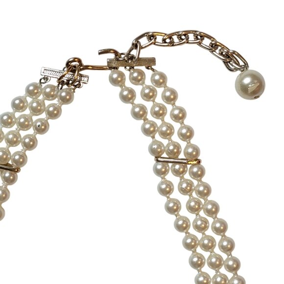 Vintage Faux Pearl Costume Jewelry Layer Necklace 30" - Picture 4 of 6